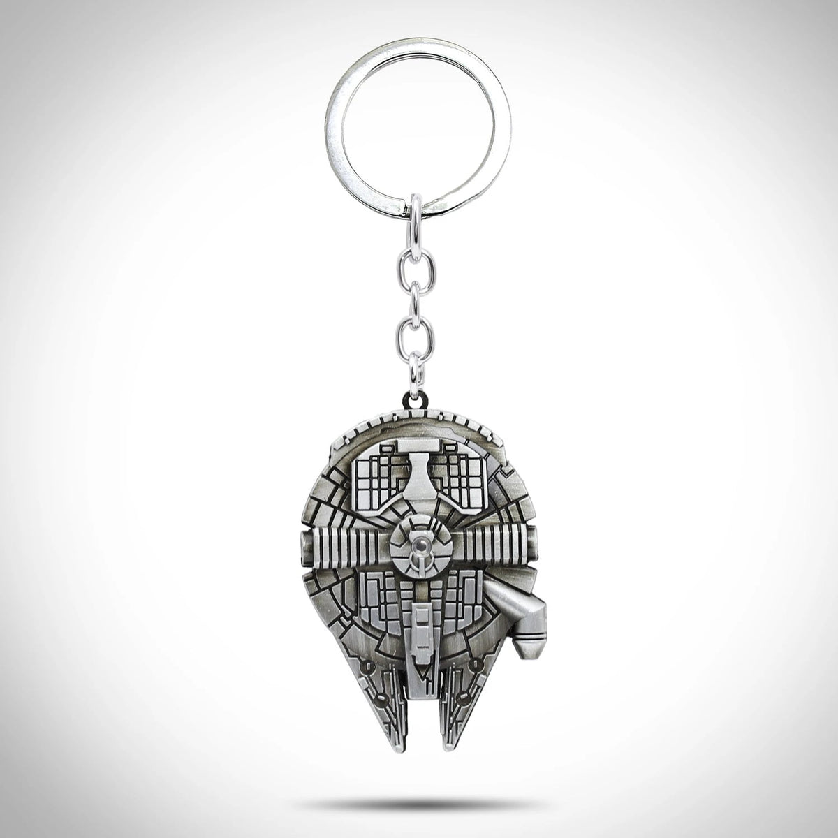 thumbnail image 2 of Star Wars Millennium Falcon Keychain - Han Solo Metal Pendant Necklace, Unisex 2 of 6