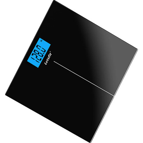 New Letsfit Digital Bathroom Scale (Black), 400 lb Maximum Weight Limi
