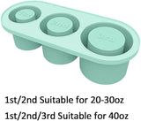 New Green Ice Cube Tray for Stanley, Silicone Ice Cube Maker with Lid for Making 3 Hollow Cylinder Ice Cube Molds, Accessories for Stanley Cups 30-40 Oz for Chilling Cocktails,Whiskey,Drinks,Coffee