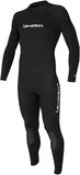New with tags! Lemorecn Mens Wetsuits Jumpsuit Neoprene 3/2mm Full Body Diving Suit, Black, Sz XL! See size chart in pics