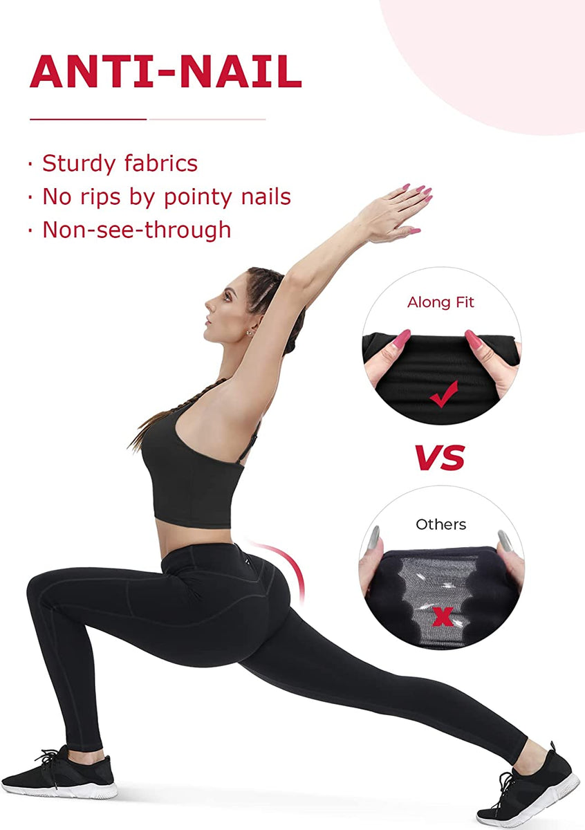 New ALONG FIT High Waisted Leggings for Women, Anti-Nail Yoga Pants wi –  The Warehouse Liquidation