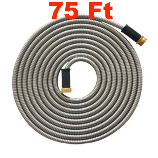 New Arctic Sky Stainless Steel Garden Hose, 75ft! Kink FreeRip and Te
