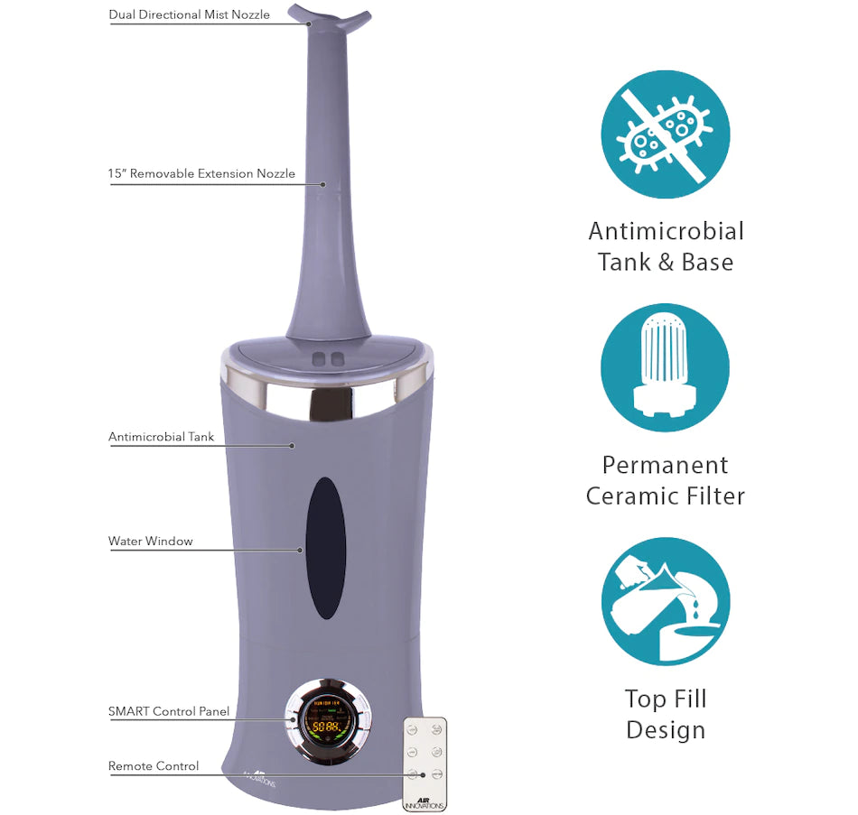 New in box! Air Innovations Clean Mist Digital Top Fill Humidifier wit ...