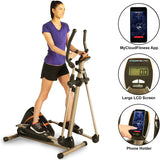 Exerpeutic Heavy Duty Magnetic Elliptical with Optional Bluetooth App Tracking! Fully Assembled, MINOR scratches from shipping, Retails $300US+