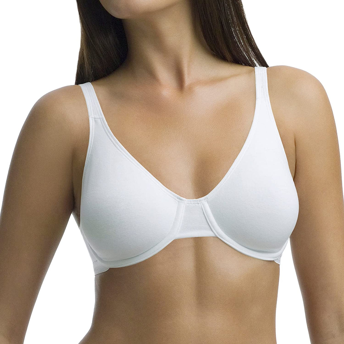 New Fruit of the Loom Womens Cotton Stretch Extreme Comfort Bra, White, Sz  40C!