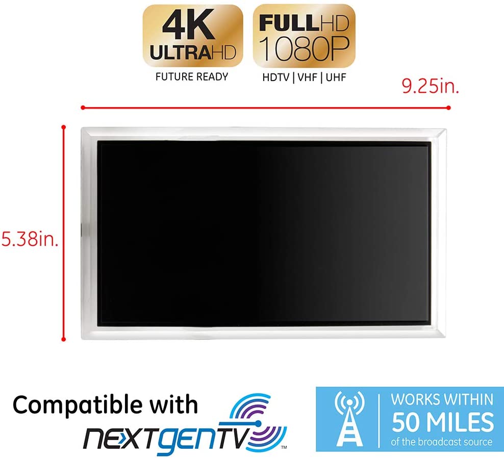 New in box! GE Indoor Pro Crystal TV Antenna, Amplified Long Range HD The Warehouse Liquidation