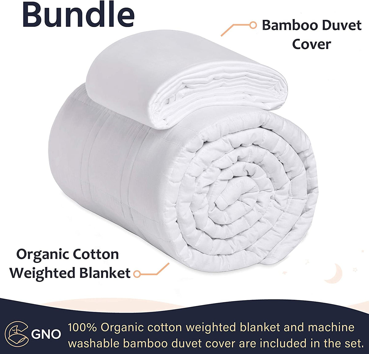 New GnO Adult Weighted Blanket & Removable Bamboo Cover (30 Lbs 80 The Warehouse Liquidation