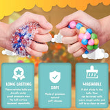 New JAiiMen Water Bead Stress Relief Ball for Kids and Adults, Squeeze Squishy Ball Toy, Alleviate Anxiety, Tension and Improve Focus, ADHD Sensory Toys Gift (Set of 4)