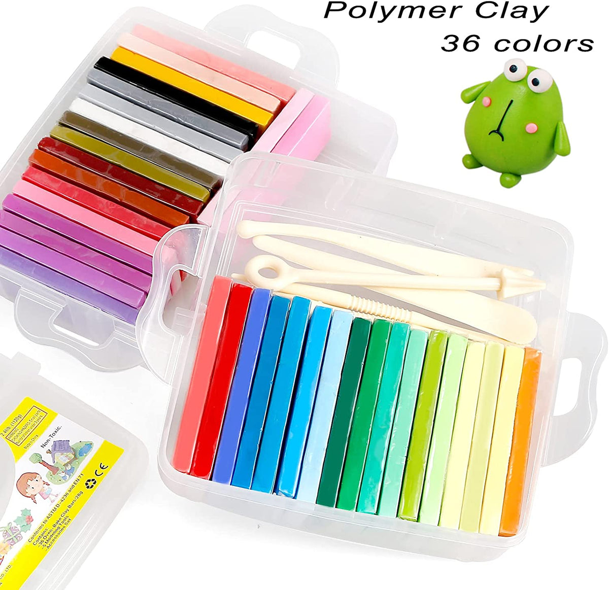 Polymer Clay Starter Kit, 50 Colors (1oz/Block) Oven Bake Modeling