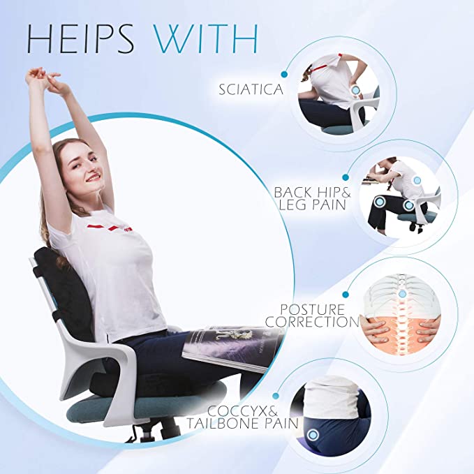  QUTOOL Orthopedic Seat Cushion and Lumbar Support