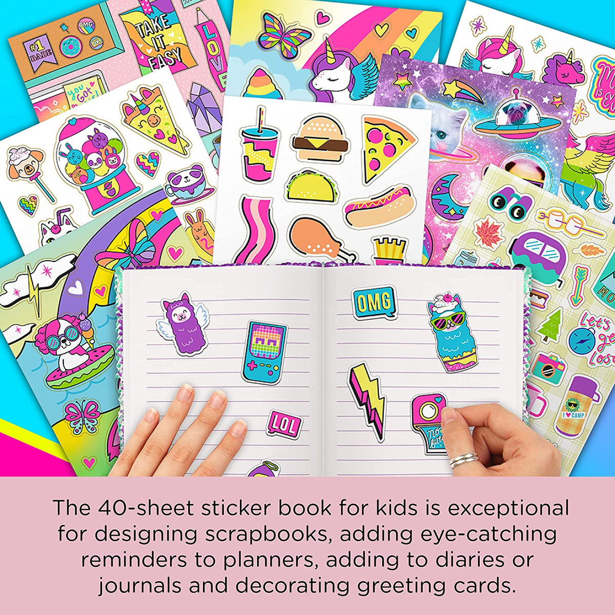  Fashion Angels 1000+ Spacey Far Out Galaxy Stickers for Kids -  Fun Space Themed Stickers for Scrapbooking, Planner Design, Gifts and  Rewards, 40-Page Sticker Book for Kids Ages 6 and Up 