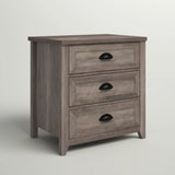 New Wayfair Coastal Farmhouse Selene 3 - Drawer Nightstand in Grey Wash by Sand & Stable! Retails $460+