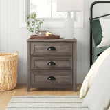 New Wayfair Coastal Farmhouse Selene 3 - Drawer Nightstand in Grey Wash by Sand & Stable! Retails $460+