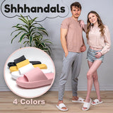 New Shhhandals | Unisex Anti-Slip Waterproof Comfort Pool Slides in Yellow, Sz M Fits women 7.5-8.5 & men 5.5-6.5