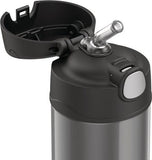 New THERMOS 12OZ FUNTAINER STRAW BOTTLE: Silver