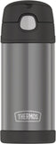 New THERMOS 12OZ FUNTAINER STRAW BOTTLE: Silver
