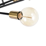 New Westfall 6-Light 19" Sputnik Semi-Flush Mount by Wade Logan in Black & Gold! Retails $165+