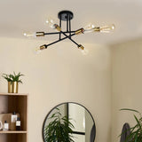 New Westfall 6-Light 19" Sputnik Semi-Flush Mount by Wade Logan in Black & Gold! Retails $165+