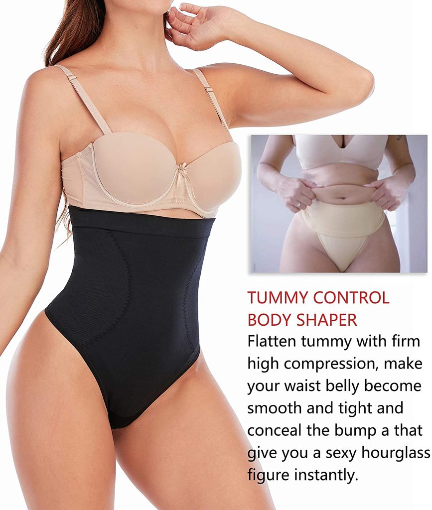 Yianna Shaping Bodysuit For Women Tummy Control Seamless Compression  Shapewear Thong Body Shaper