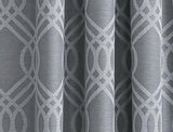 New Eclipse Zana Trellis Blackout Curtain Panels, set of 2, Grey! 40" X 84" Each!