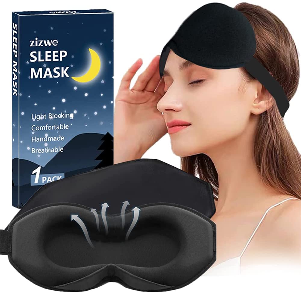 Juzzii Velvet Super Soft Blindfold Sleeping Eye Mask for Men Women