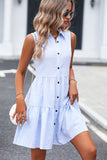 NEW Plaid Print Sleeveless Ruffle Hem Dress, Sz M