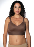 NEW Retails $45, Rhonda Shear Molded Cup Bra with Mesh Back Detail, Espresso Dark Brown, Sz 2XL