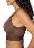NEW Retails $45, Rhonda Shear Molded Cup Bra with Mesh Back Detail, Espresso Dark Brown, Sz 2XL