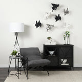NEW Retails $238, Hogbadi White Skillfully Crafted Resin Flying Pig Wall Hanging in a Rustic White Finish