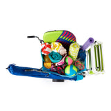 NEW Retails $130+, Seina Steel Framed Collapsible Versatile Multi-use Garden Cart or Beach Sand Cruiser, 2 built-in cup holders and an umbrella holder, Blue