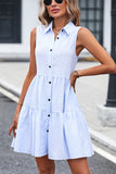 NEW Plaid Print Sleeveless Ruffle Hem Dress, Sz M