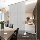 Retails $315 New in box! GoDear Design Deluxe Adjustable Sliding Panel Track Blind 45.8-86" W X 96" H - Marble Printed Woven Fabric