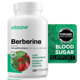 NEW Vitasave Berberine Maximum Potency 1,000 mg per serving (120 VCaps), Exp: 09/26