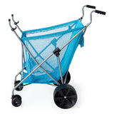 NEW Retails $130+, Seina Steel Framed Collapsible Versatile Multi-use Garden Cart or Beach Sand Cruiser, 2 built-in cup holders and an umbrella holder, Blue