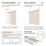 Retails $315 New in box! GoDear Design Deluxe Adjustable Sliding Panel Track Blind 45.8-86" W X 96" H - Marble Printed Woven Fabric