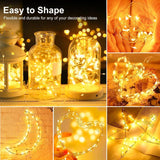 NEW 12 Pack Fairy Lights Battery Powered (included), 7 FT/20 LED Mason Jar Fairy Lights, Mini Lights String Lights, Waterproof Twinkle Lights for Indoor Party Christmas DIY Bedroom Garden Decor, Warm White