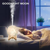NEW Humidifier - Aromatherapy Diffuser, LED Desk Moon Lamp with Cool Mist Humidifier Function, Adjustable Brightness and Mist Mode