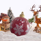 NEW Giant Christmas Inflatable Ball, 23.6 inch Outdoor Christmas PVC Inflatable Ball Large Huge Decor Xmas Christmas Tree Ornaments Holiday Decorations for Yard Garden Home, Pump Not Included