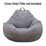 NEW EIMELI Bean Bag Sofa Chairs Cover Classic Lazy Lounger Bean Bag Storage Chair for Adults Children, Grey Sz XL