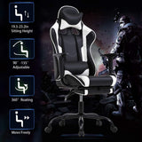 NEW Retails $365+ Assembled BestOffice Racing Gaming Chair, Black & White