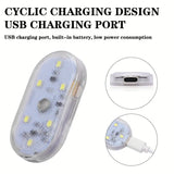 NEW 1 Wireless LED Car Interior Light in Ice Blue - USB Chargeable Ceiling Lamp, Night Touch Light, Hand Reading Light & Door Light