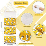 NEW 3 Packs Wall Closet Hanging Storage Bag, XICEN 3 Pockets Waterproof Wall Mounted Over The Door Hanging Organizer, Premium Linen Fabric Nursery Storage Pocket for Room Bedroom Bathroom, Retails $57