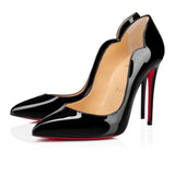 NEW Retails $100+, Hot Chick 100 mm Pumps, Patent Calf Leather, Louboutin Dupes, Black, Women, Sz 7