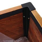 NEW Grapevine Low-Profile Planter, FSC Recycled Wood, Rectangular, 37IN x 12.6IN, Medium Brown, Retails $109! Plants NOT included