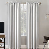 NEW Retails $119, Sun Zero Oslo Theatre Grade Extreme 100% Blackout Rod Pocket Curtain Panel, Pearl White, Sz 52X95"