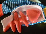 NEW Boots & Barkley 2 In 1 Dog Toy Fish Rubber Skeleton Insert Cuddle Chew Crinkle