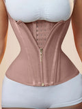 NEW Curve Chic Extreme Latex Corset Waist Vest, Rosy Brown, Sz S, Retails $134