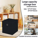4 Pack 13 inch cubes storage bins, collapsible fabric storage cubes Decorative, Black