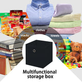 4 Pack 13 inch cubes storage bins, collapsible fabric storage cubes Decorative, Black