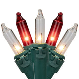 NEW Northlight 100-Count Red and Clear Mini Christmas Light Set, 20.25ft Green Wire